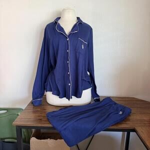 U.S. Polo Assn. Navy Blue Long Sleeve Pajama Set Size 2X